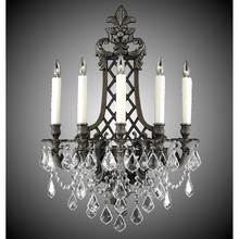 American Brass And Crystal WS9459-OTK-21S-ST - 5 Light Lattice Large Wall