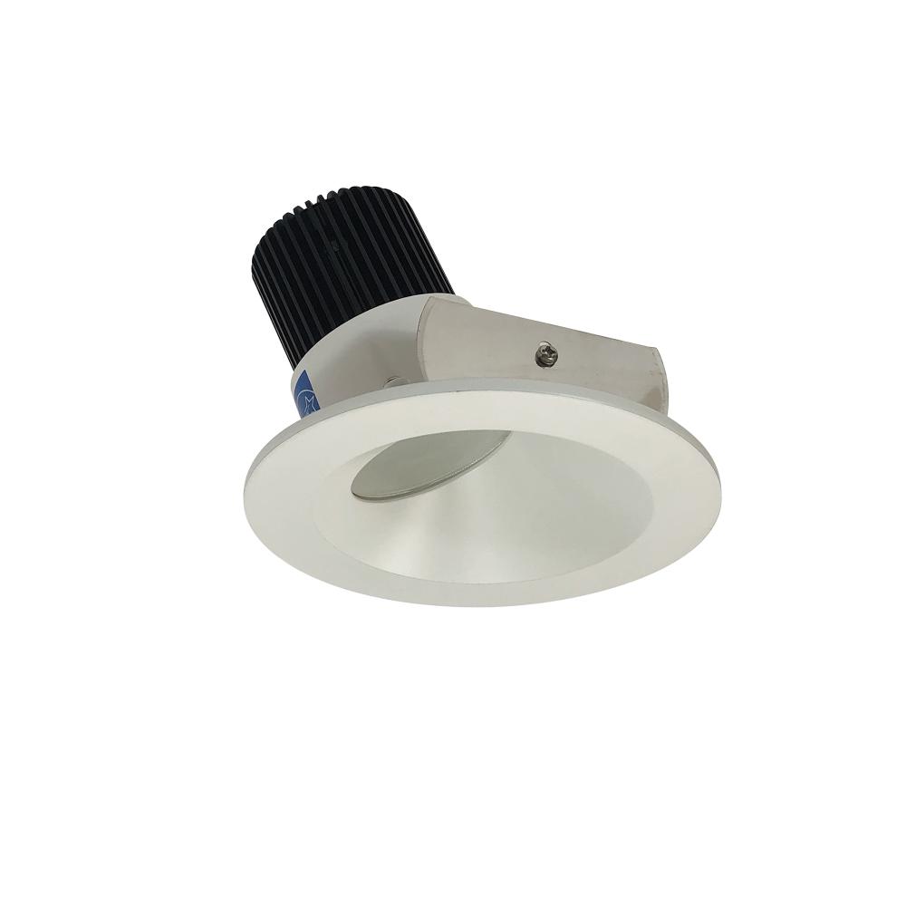 4" Iolite LED Round Wall Wash, 1000lm / 14W, 2700K, Matte Powder White Reflector / Matte Powder