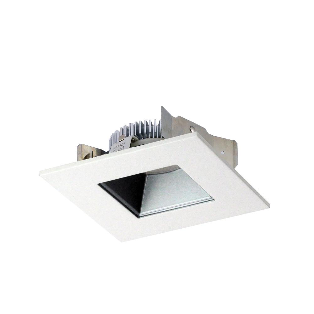 4" Cobalt Shallow High Lumen LED Trim, Square/Square Regress, 1250lm, 3000K, Haze/White