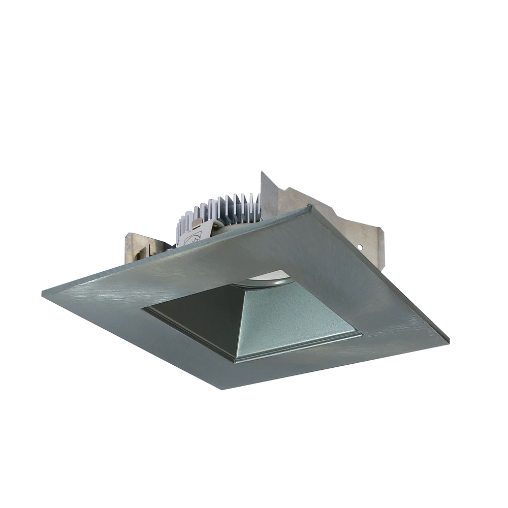 4" Cobalt Shallow High Lumen LED Trim, Square/Square Regress, 1250lm, 3500K, Natural Metal