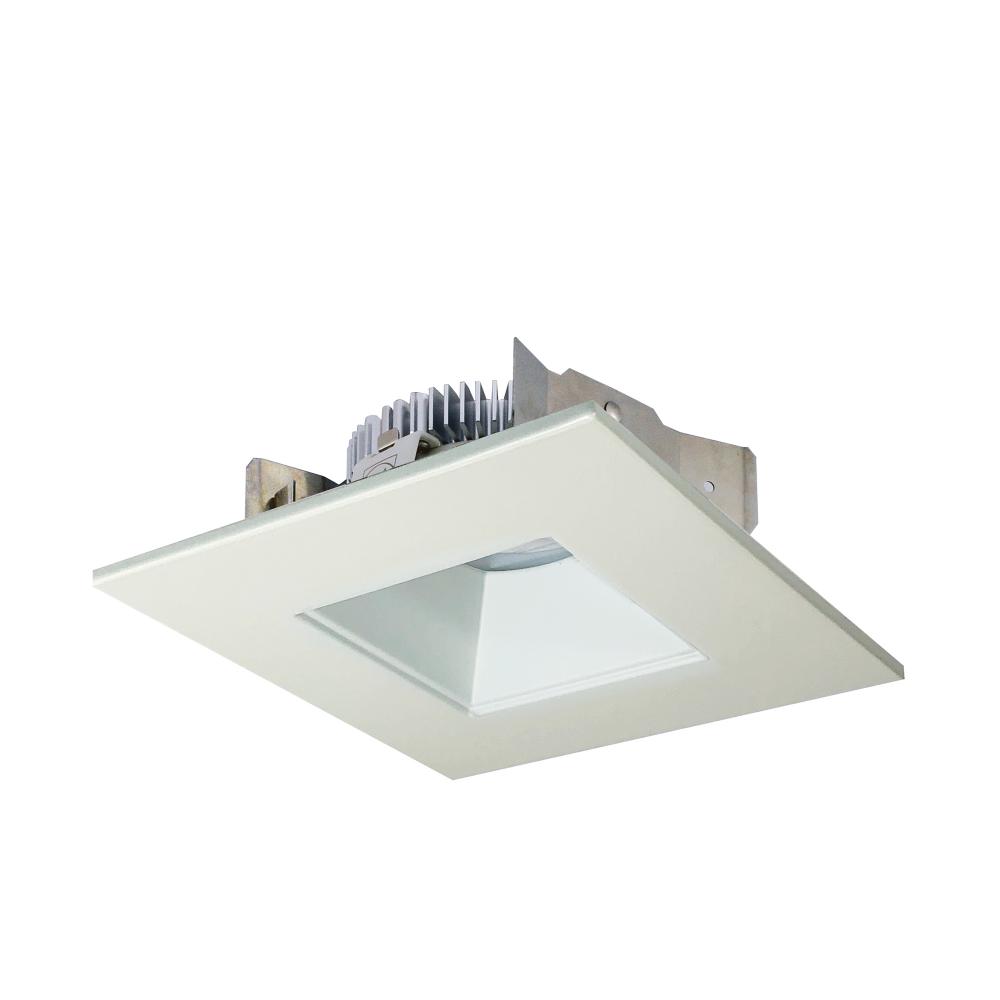 4" Cobalt Shallow High Lumen LED Trim, Square/Square Regress, 1250lm, 3500K, White