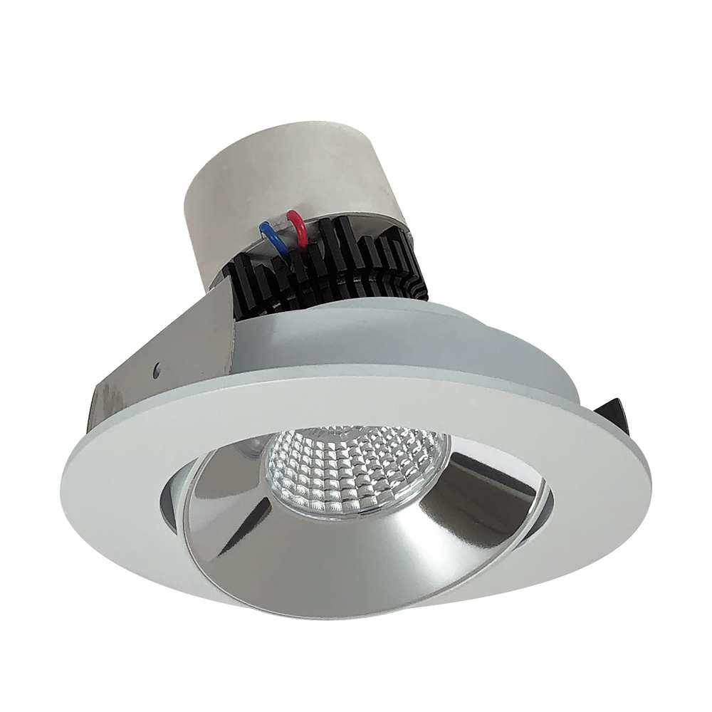 4" Pearl LED Round Adjustable Cone Retrofit, 1000lm / 12W, 3500K, Specular Clear Reflector /