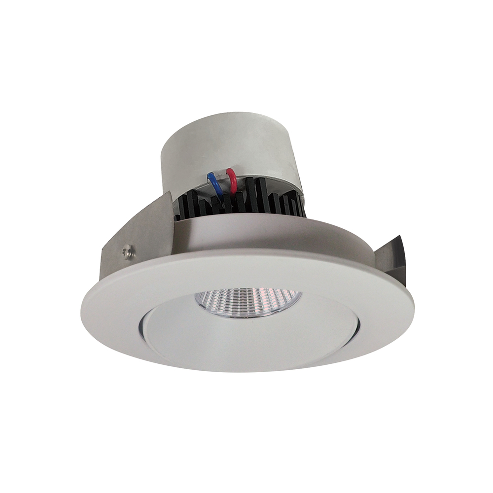 4" Pearl LED Round Adjustable Cone Retrofit, 800lm / 12W, Comfort Dim, White Reflector / White