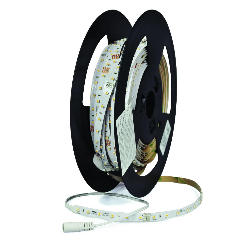 Standard 100' 24V Continuous LED Tape Light, 80lm / 1.3W per foot, 3000K, 90+ CRI