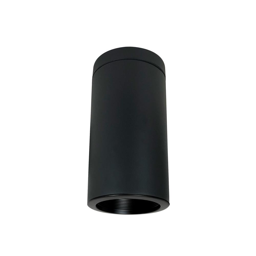 6" Cylinder, Black, Surface Mount, 25W Med Base LED, Ref., Black