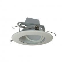 Nora NLCBC-66935XWW - 6" Cobalt Adjustable LED Retrofit, 1200lm / 14W, 3500K, White Reflector / White Flange