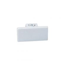 Nora NT-2318L/W - Dead End Cap, 2 Circuit Track, Left Polarity, White