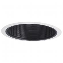 Nora NTM-40 - 6" Stepped Baffle w/ Plastic Ring, Black/White