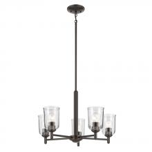 Kichler 43671OZCLR - Shailene 15.25" 5-Light Chandelier with Clear Glass in Olde Bronze