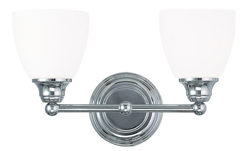 2 Light Polished Chrome Bath Light