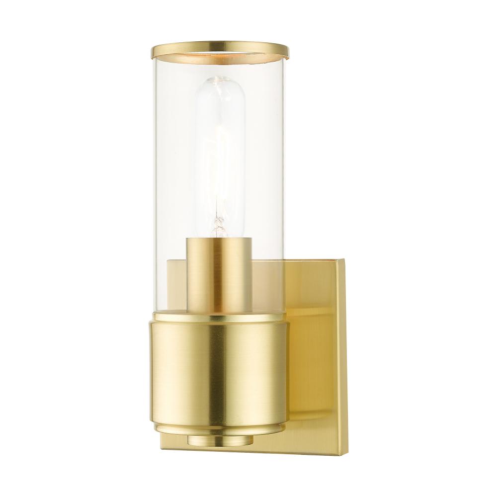 1 Light Satin Brass ADA Sconce