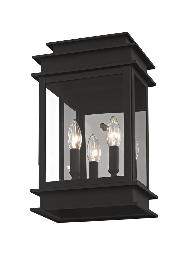 2 Light Black Outdoor Wall Lantern