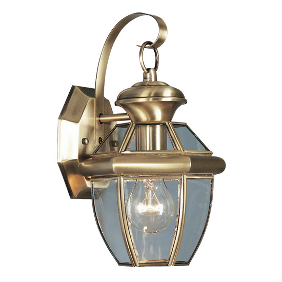 1 Light AB Outdoor Wall Lantern