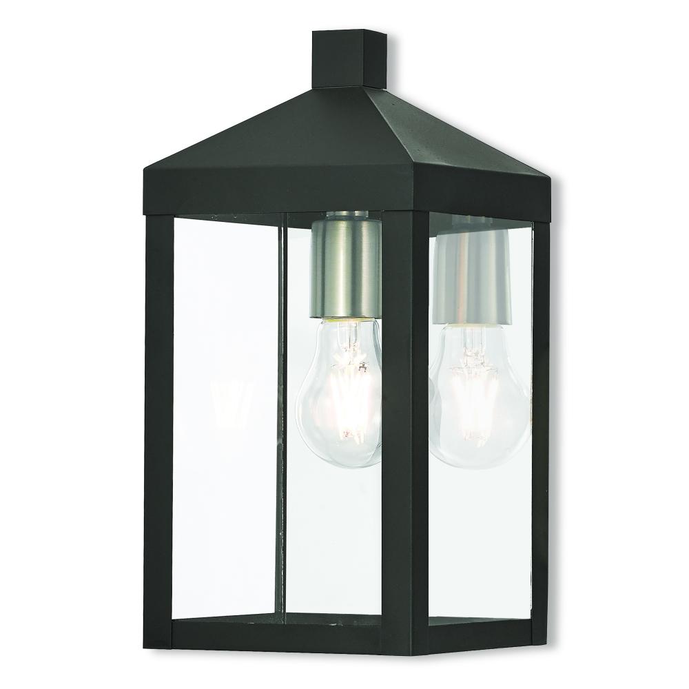 1 Lt BK Outdoor Wall Lantern