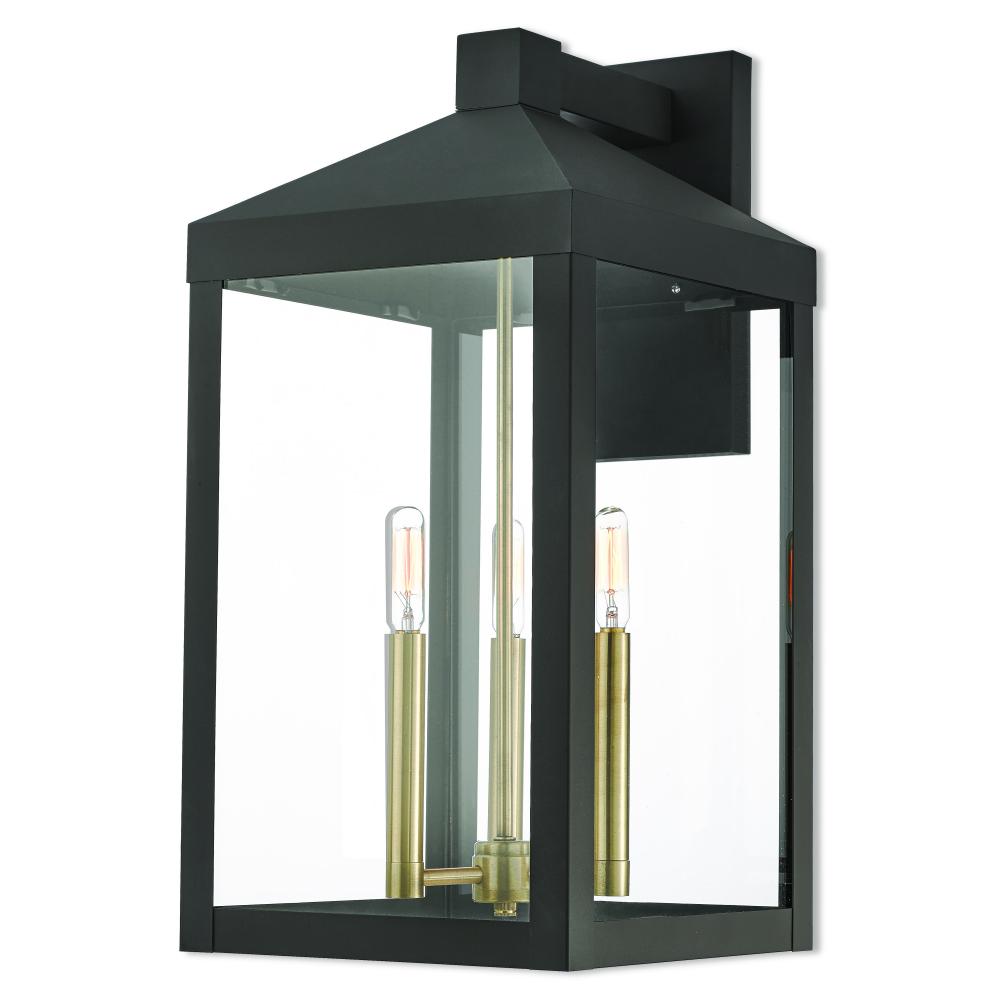 3 Lt BZ Outdoor Wall Lantern