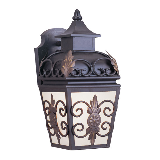 1 Light Bronze Outdoor Wall Lantern