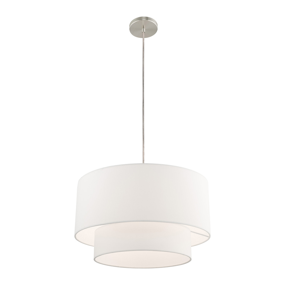 1 Lt Brushed Nickel Pendant Chandelier