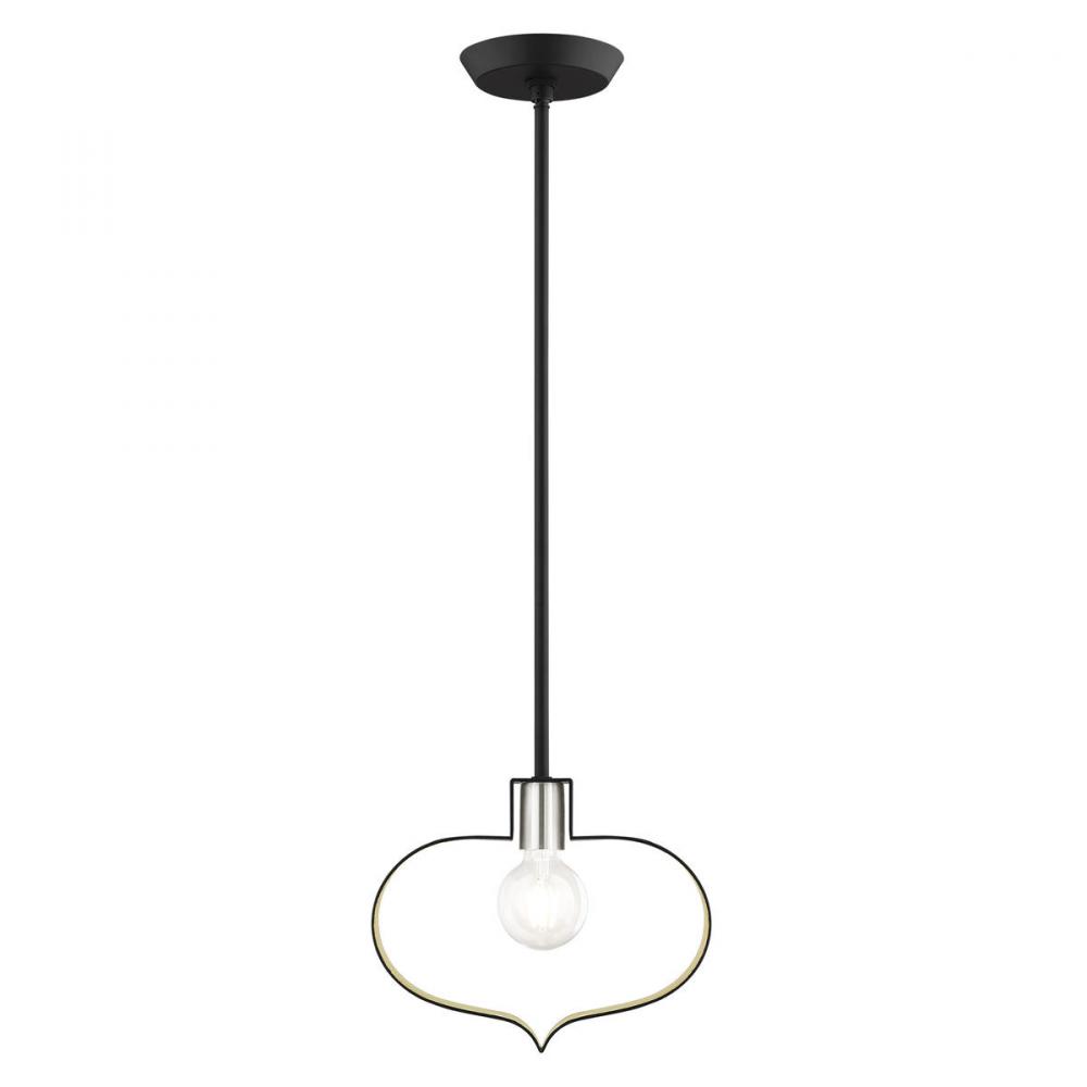 1 Lt Black & Winter Gold Mini Pendant