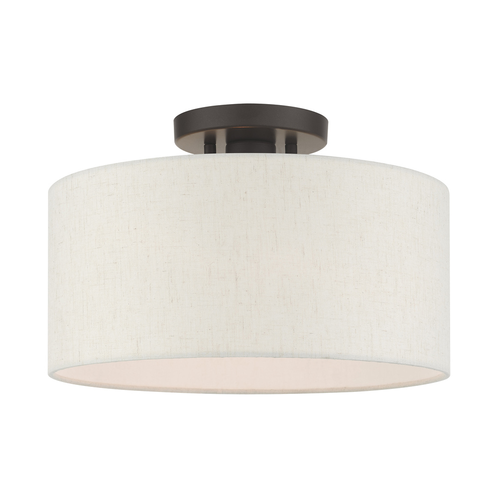 1 Lt English Bronze  Semi Flush