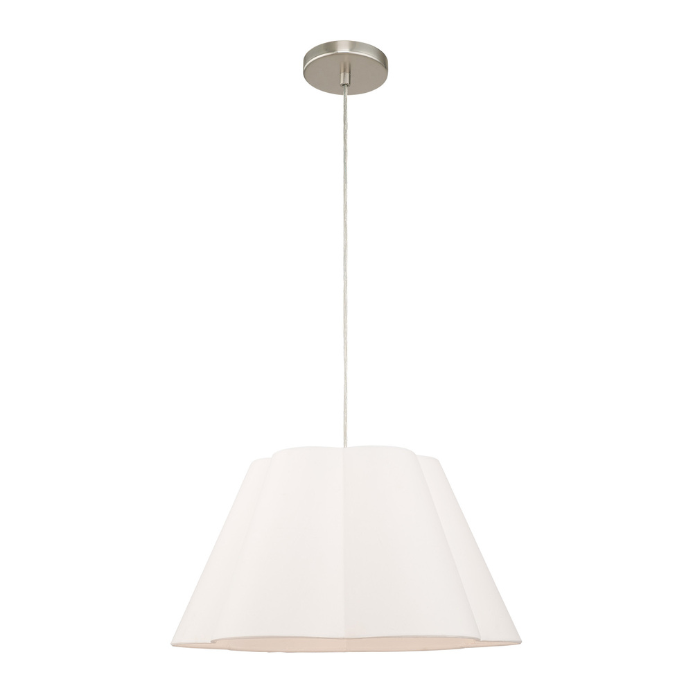 1 Lt Brushed Nickel Pendant