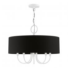 Livex Lighting 40115-03 - 5 Light White Pendant Chandelier