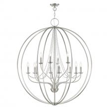 Livex Lighting 40919-91 - 12 Light Brushed Nickel Grande Foyer Chandelier