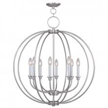 Livex Lighting 4668-91 - 8 Light Brushed Nickel Chandelier