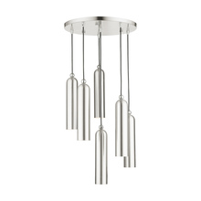 Livex Lighting 46756-91 - 6 Lt Brushed Nickel Pendant