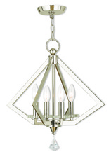 Livex Lighting 50664-35 - 4 Light Polished Nickel Mini Chandelier