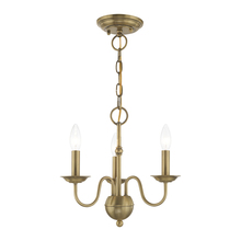 Livex Lighting 52163-01 - 3 Lt Antique Brass Mini Chandelier