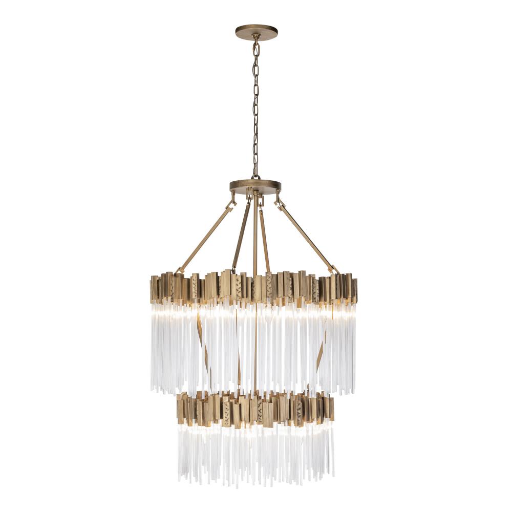 Matrix 14-Lt 2-Tier Chandelier - Havana Gold