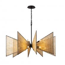 Varaluz 379C16MBS - Machina 16-Lt Chandelier - Matte Black/Sulihiya