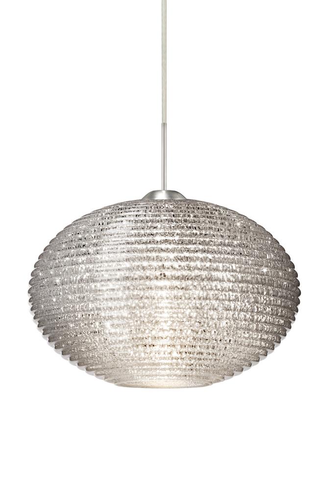 Besa Pendant Pape 12 Satin Nickel Glitter 1x9W LED