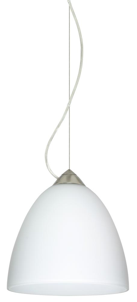 Besa Vila Cable Pendant Satin Nickel Opal Matte 1x60W Medium Base