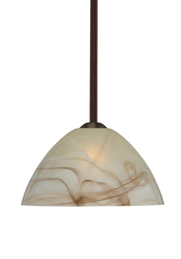 Besa Tessa LED Stem Pendant Mocha Bronze 1x9W LED