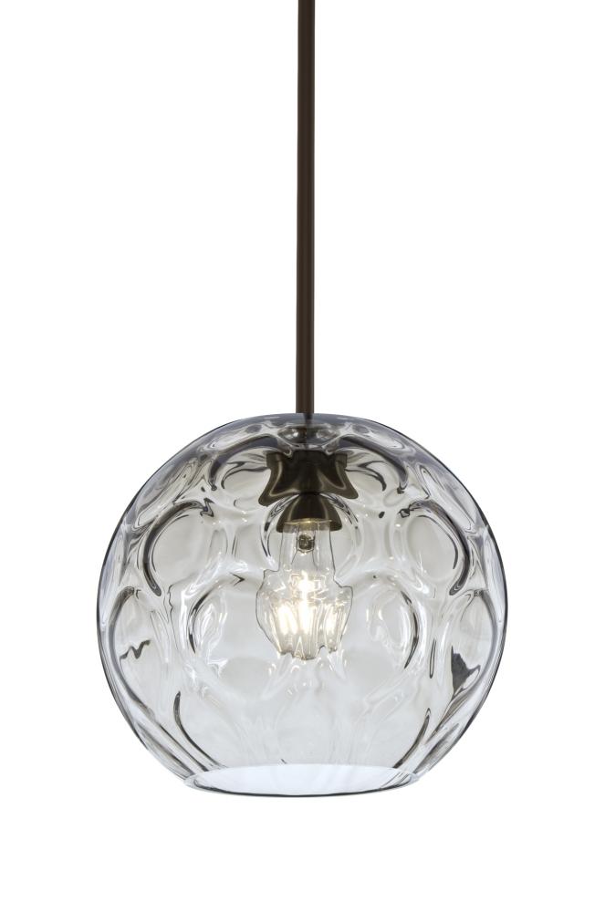 Besa Bombay Cord Pendant, Clear, Bronze Finish, 1x60W Medium Base