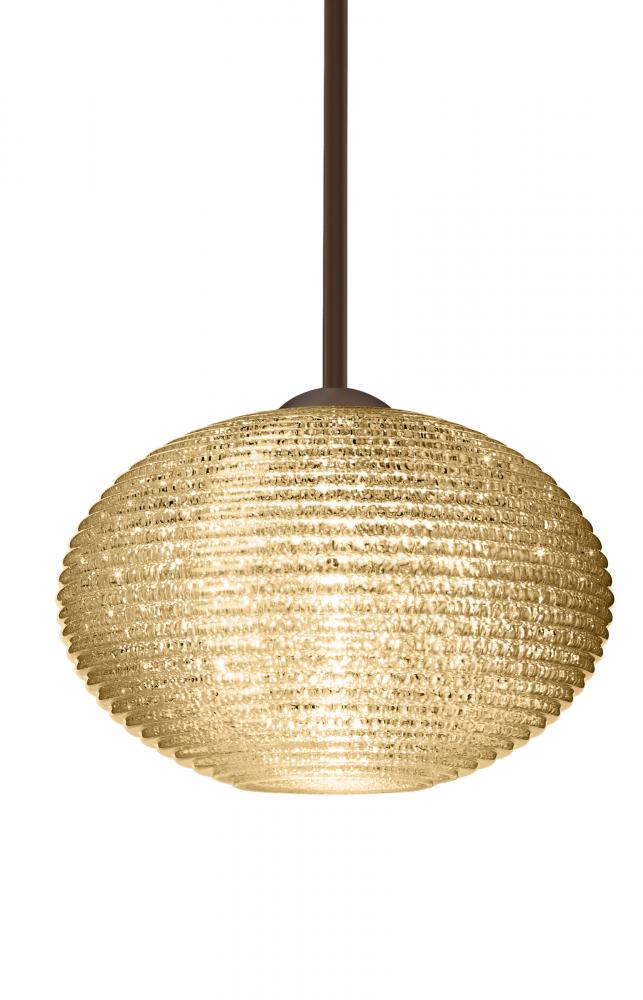 Besa Pendant Pape 12 Bronze Gold Glitter 1x9W LED