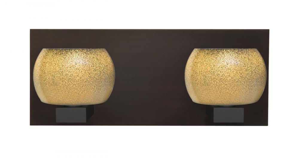 Besa, Keno Vanity, Gold Sand, Bronze Finish, 2x3W LED