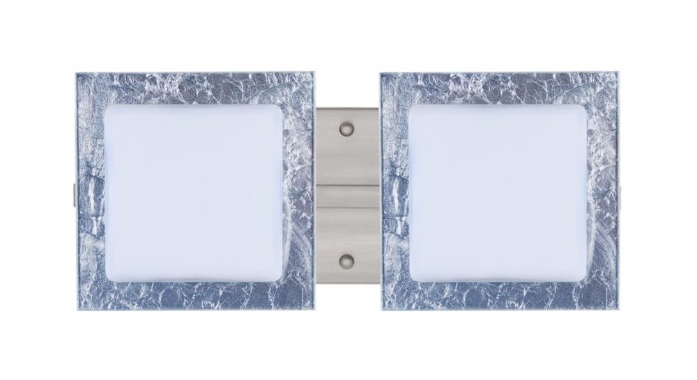 Besa Wall Alex Satin Nickel Opal/Silver Foil 2x50W G9