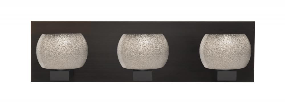 Besa, Keno Vanity, Smoke Sand, Bronze Finish, 3x60W Halogen