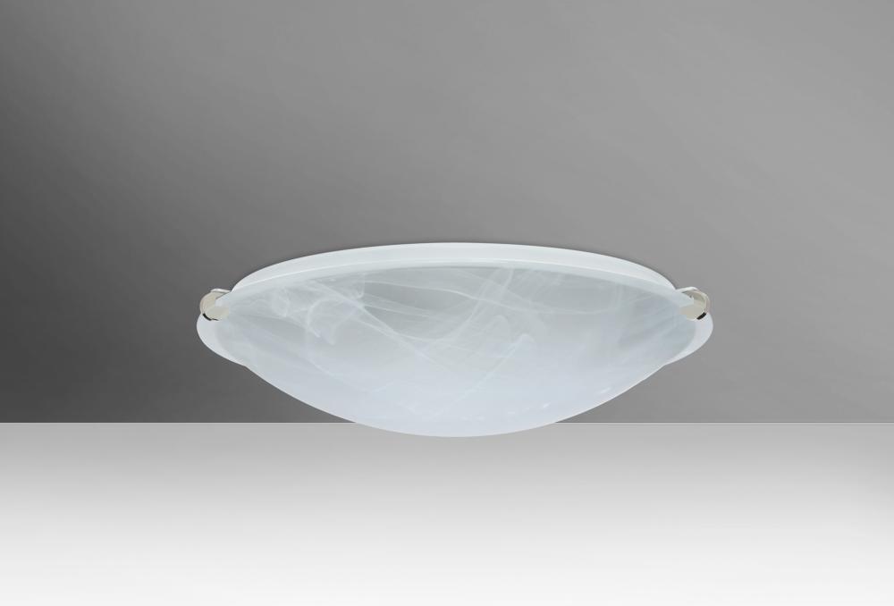 Besa Ceiling Trio 12 Polished Nickel Marble 1x11W LED