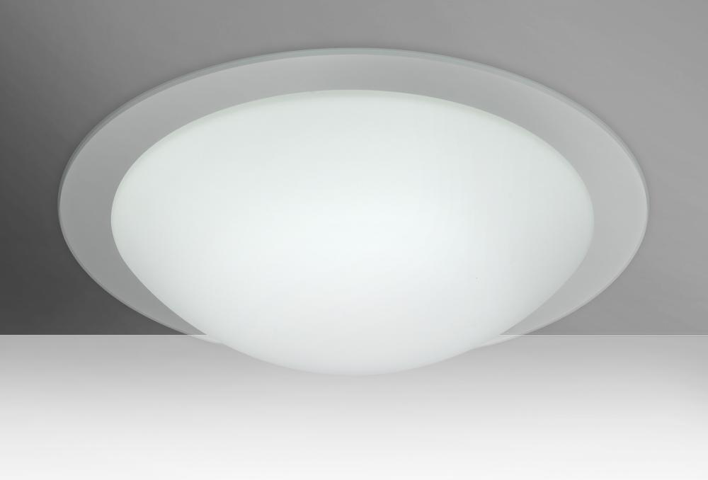 Besa Ceiling Ring 19 White/Clear 3x60W Medium Base