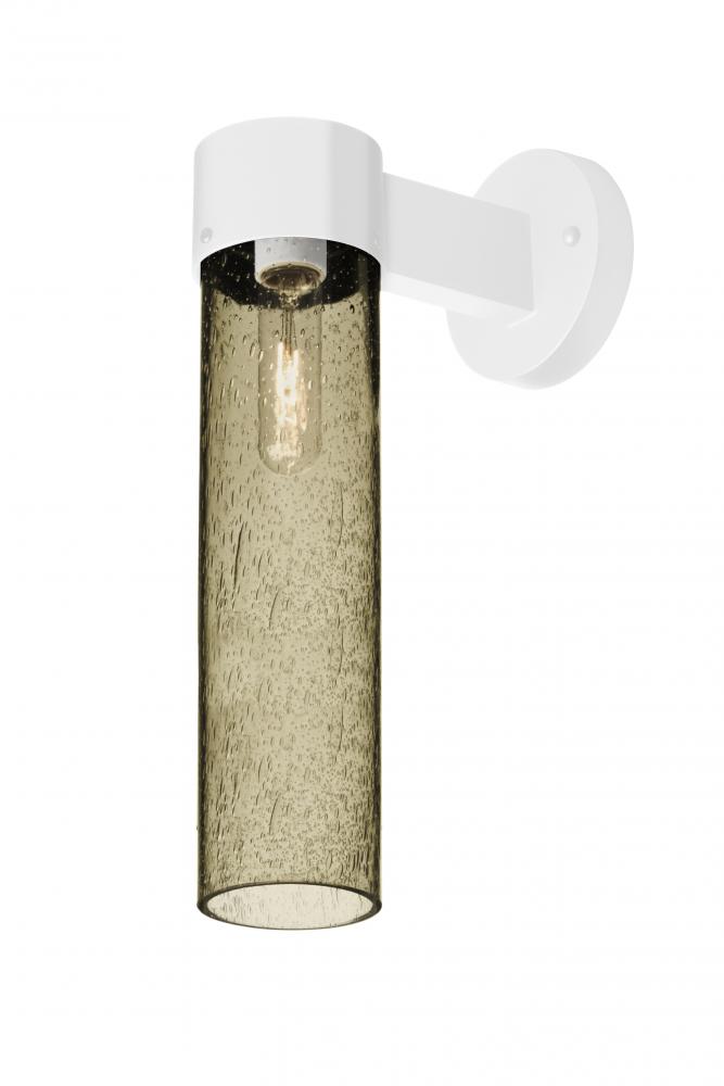 Besa, Juni 16 Outdoor Sconce, Latte Bubble, White Finish, 1x60W Medium Base