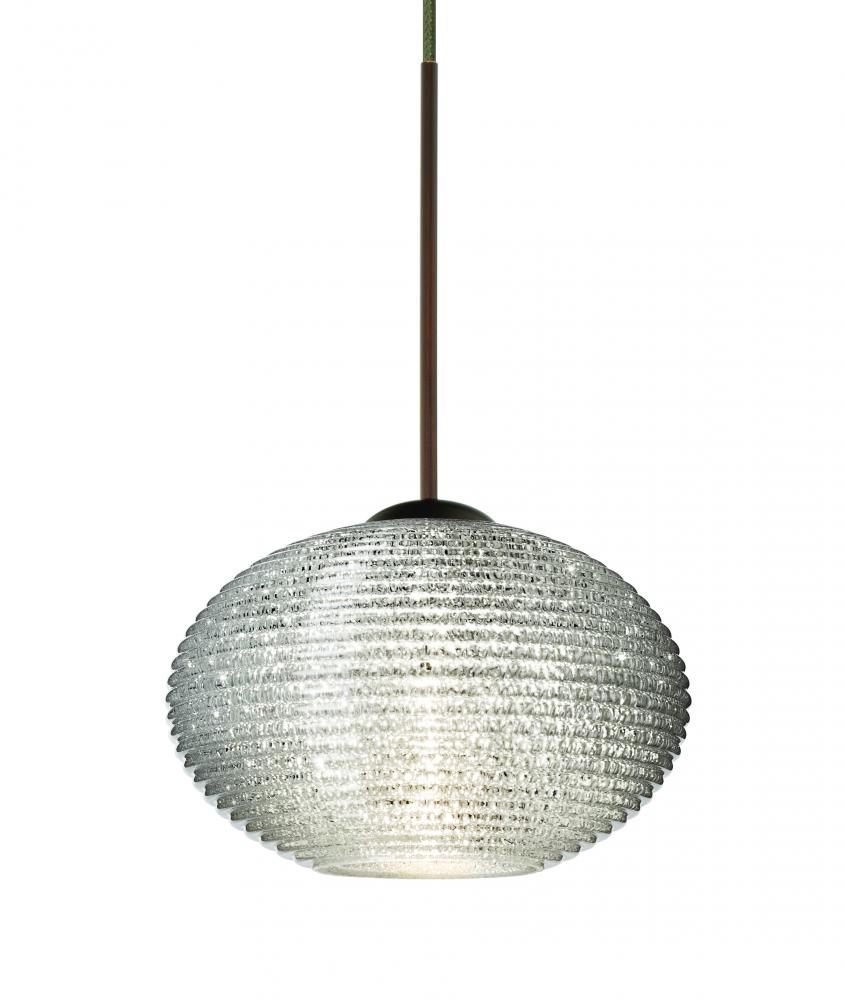 Besa Pendant Lasso Bronze Glitter 1x50W Halogen, 15Ft. Cord