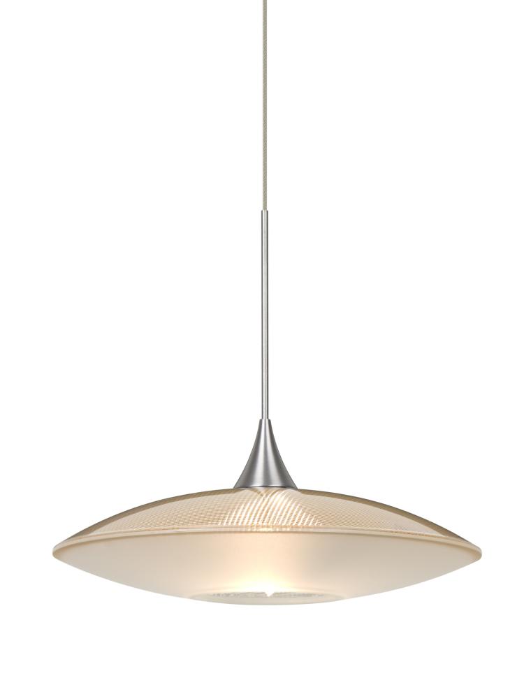 Besa Pendant For Multiport Canopy Spazio Satin Nickel Gold/Frost 1x50W Halogen