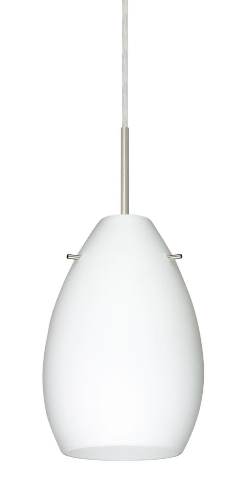 Besa Pera 6 Pendant Satin Nickel Opal Matte 1x40W Halogen