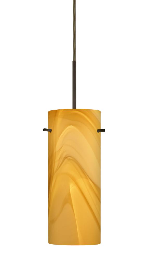 Besa Stilo 10 LED Pendant Honey Bronze 1x9W LED