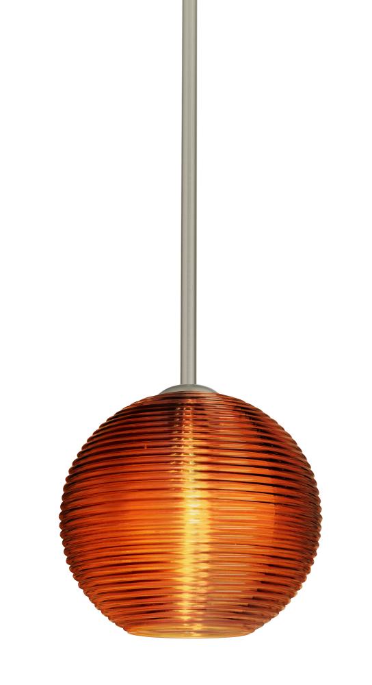 Besa Kristall 8 Pendant Satin Nickel Amber 1x9W LED