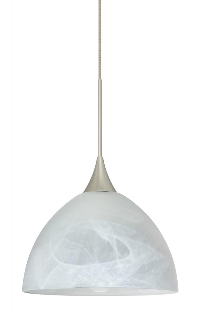 BESA PENDANT BRELLA SATIN NICKEL MARBLE 1X6W LED