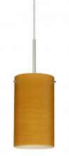 Besa Lighting 1BC-4404OK-MED-SN - Besa Stilo 7 Pendant Satin Nickel Oak 1x40W B10 Med